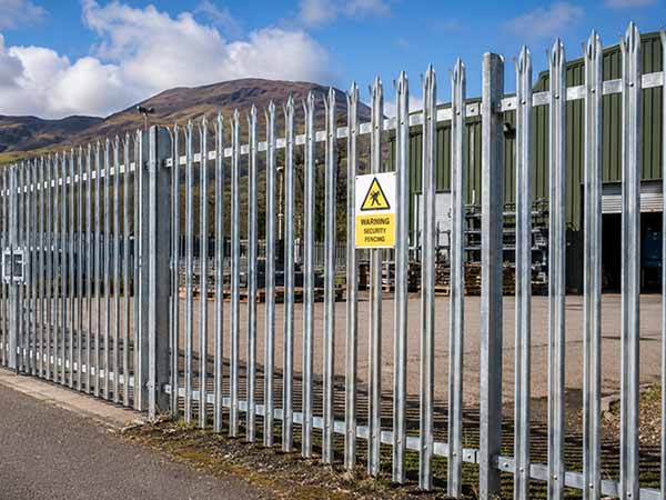steel palisade security fencing installation in Kendal Cumbria