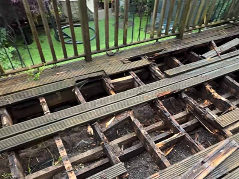 decking ground preparation and timber subframe construction in Kendal