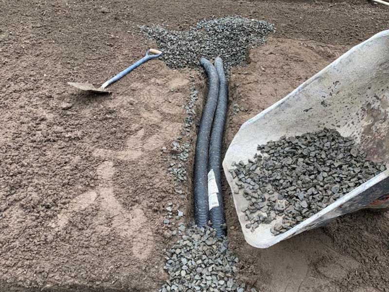 foundation excavation and drainage installation in Cumbria