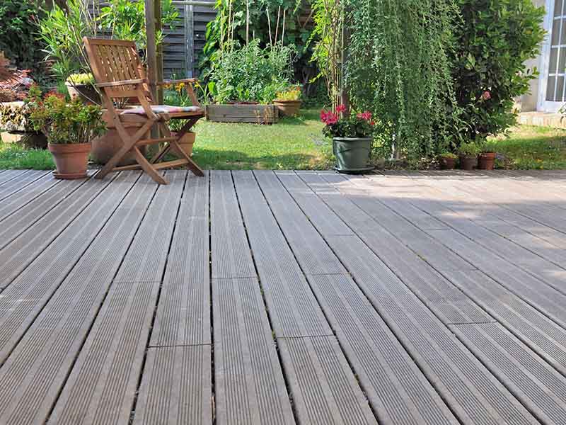 raised decking built for South Lakes weather and sloping gardens