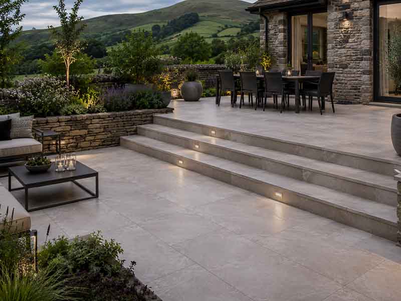 porcelain garden paths and steps in the South Lakes